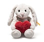 Knuffel Hoppie Rabbit Love Lichtgrijs 16cm