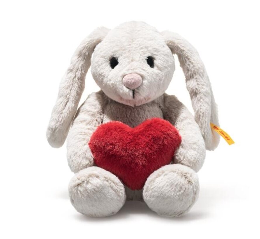 Knuffel Hoppie Rabbit Love Lichtgrijs 16cm
