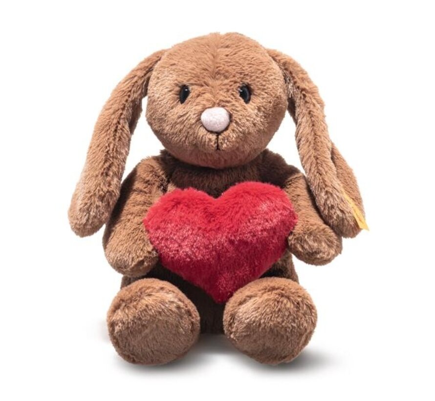 Knuffel Hoppie Rabbit Love Bruin 16cm