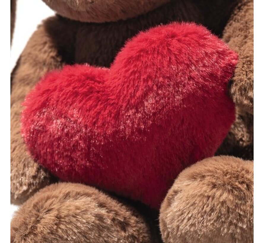 Knuffel Hoppie Rabbit Love Bruin 16cm