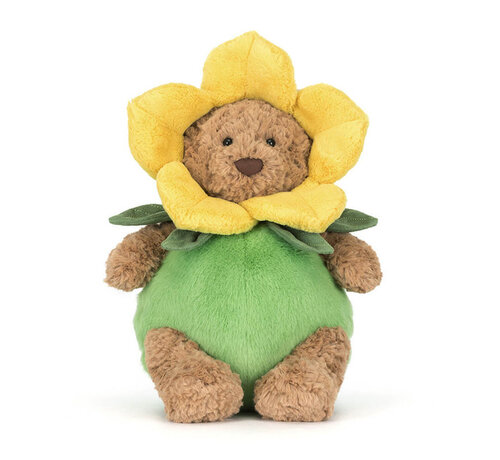 Jellycat Knuffel Bartholomew Bear Daffodil Outfit