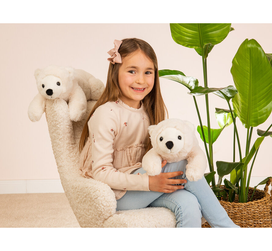 Knuffel IJsbeer Liggend 45cm