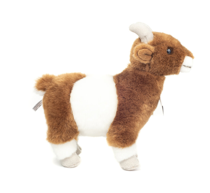 Knuffel Geit Bruin Wit 22cm