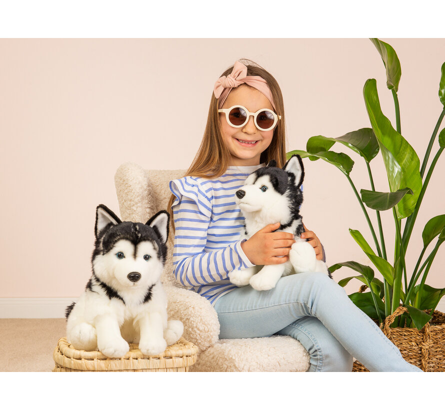 Knuffel Hond Husky Zittend 30cm