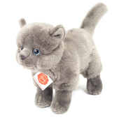 Hermann Teddy Knuffel Kat Kartuizer Staand 20cm