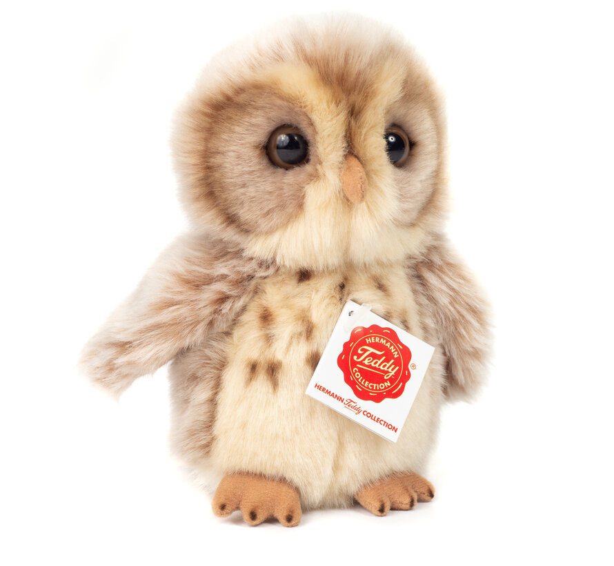 Knuffel Uil Lichtbruin 16cm