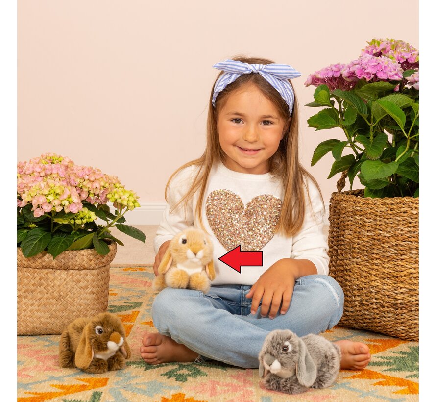 Knuffel Konijn Ram Beige 18cm