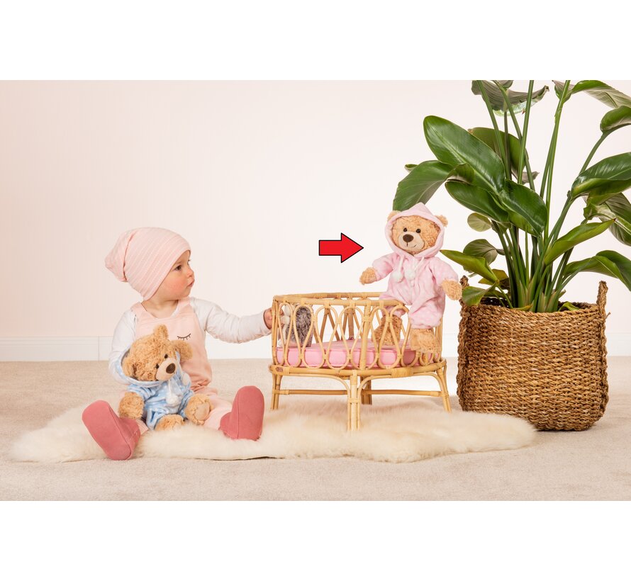 Knuffel Beer met Pyjama Roze