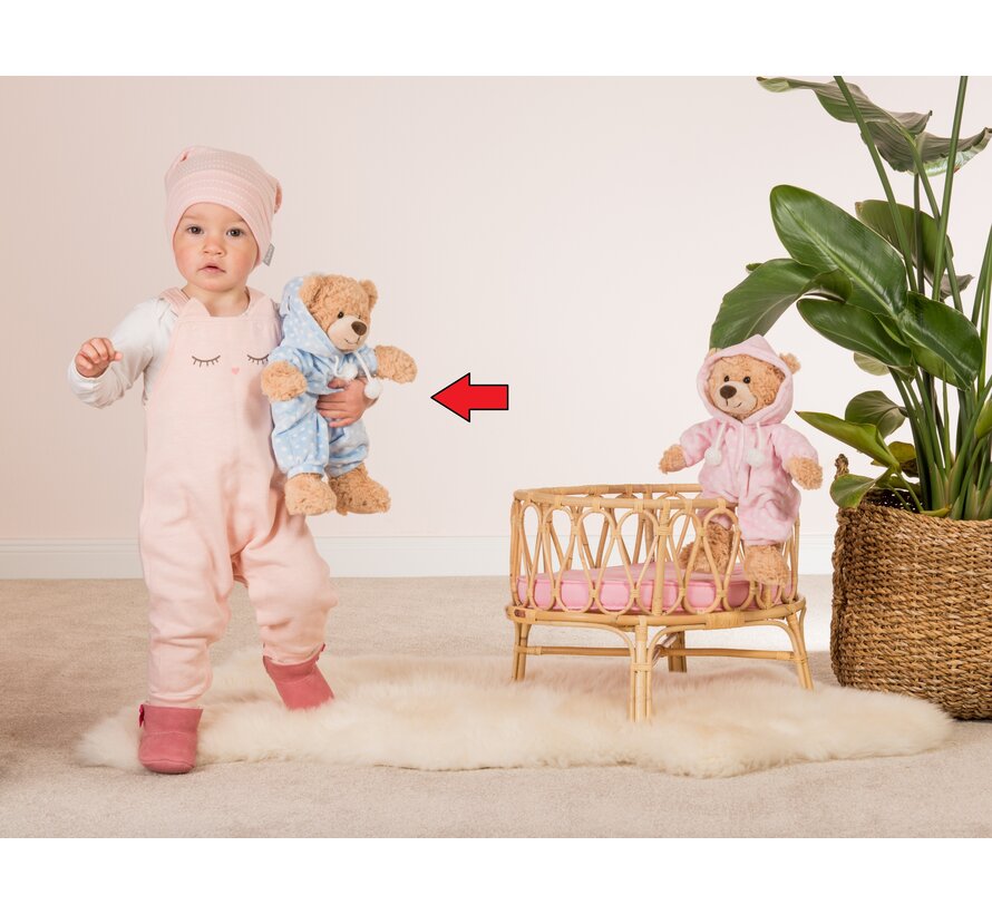 Knuffel Beer met Pyjama Blauw