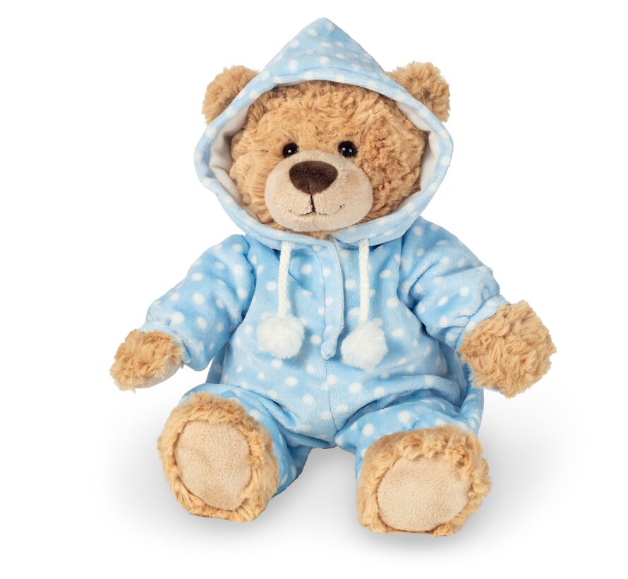 Knuffel Beer met Pyjama Blauw