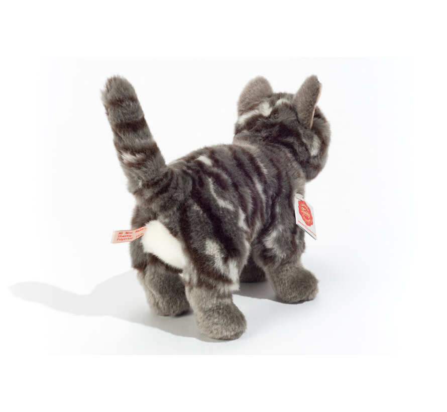 Knuffel Kat Grijs Staand 20cm