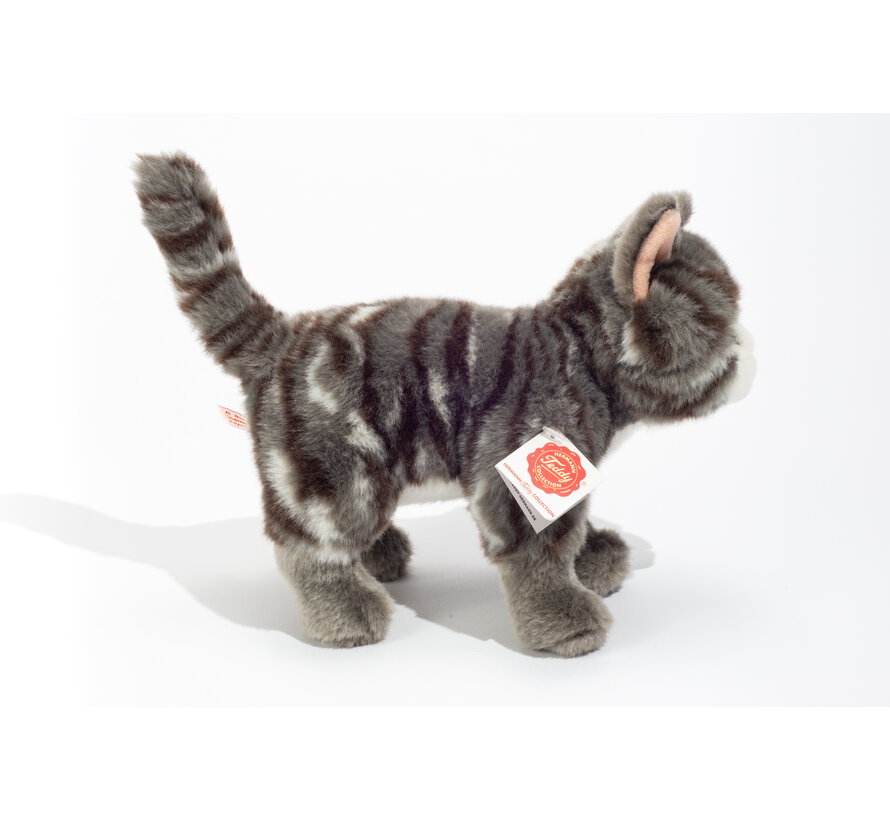 Knuffel Kat Grijs Staand 20cm