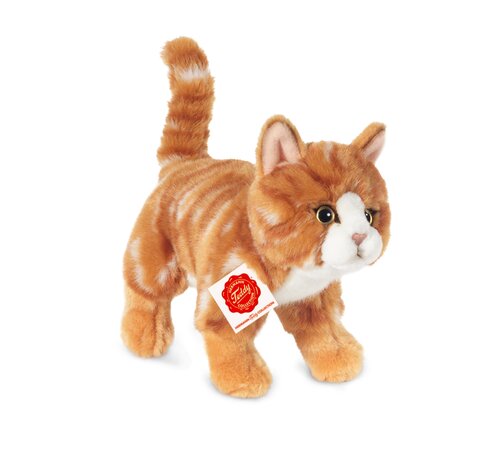 Hermann Teddy Knuffel Kat Rood Staand 20cm