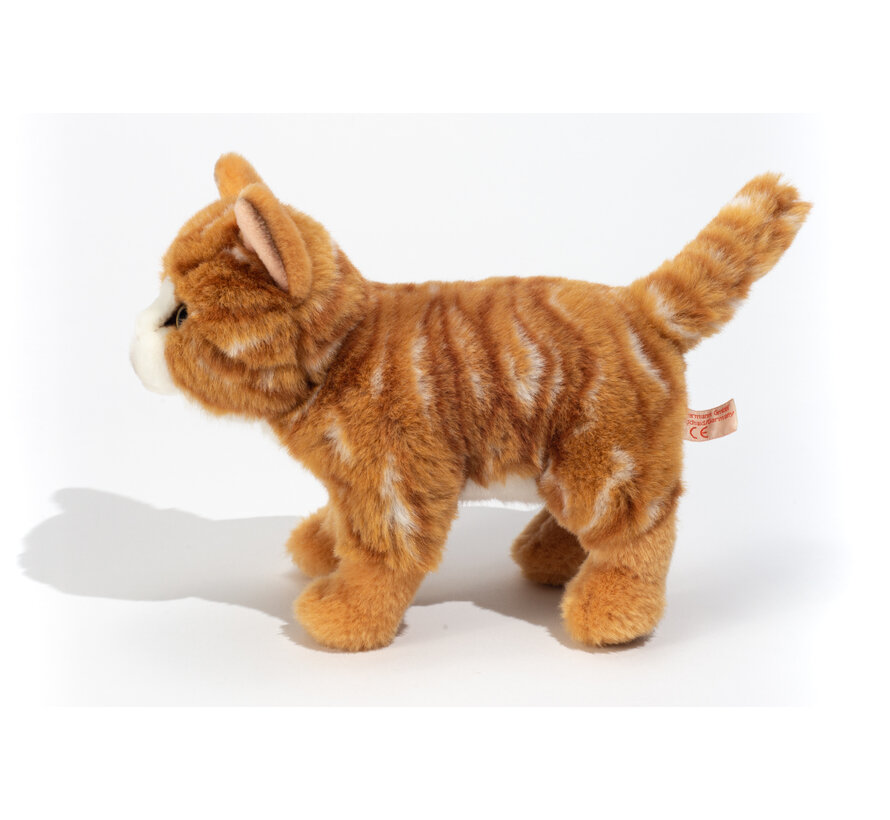 Knuffel Kat Rood Staand 20cm