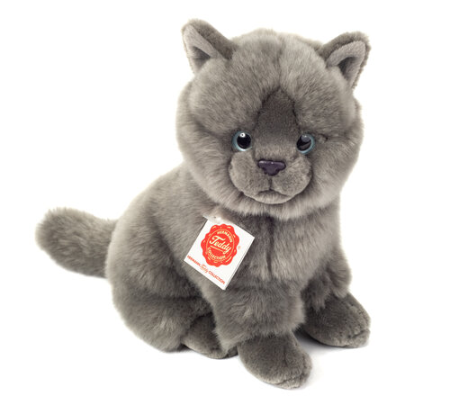 Hermann Teddy Knuffel Kat Karthuizer Chartreux 20cm