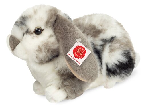 Hermann Teddy Knuffel Konijn Ram Grijs Wit 23 cm