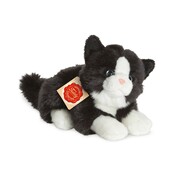Hermann Teddy Knuffel Kat Zwart Wit