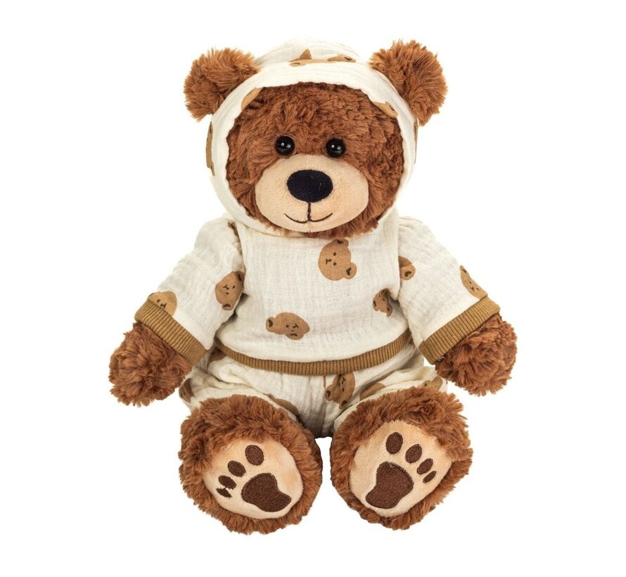 Knuffel Beer met Pyjama Leonie 30 cm