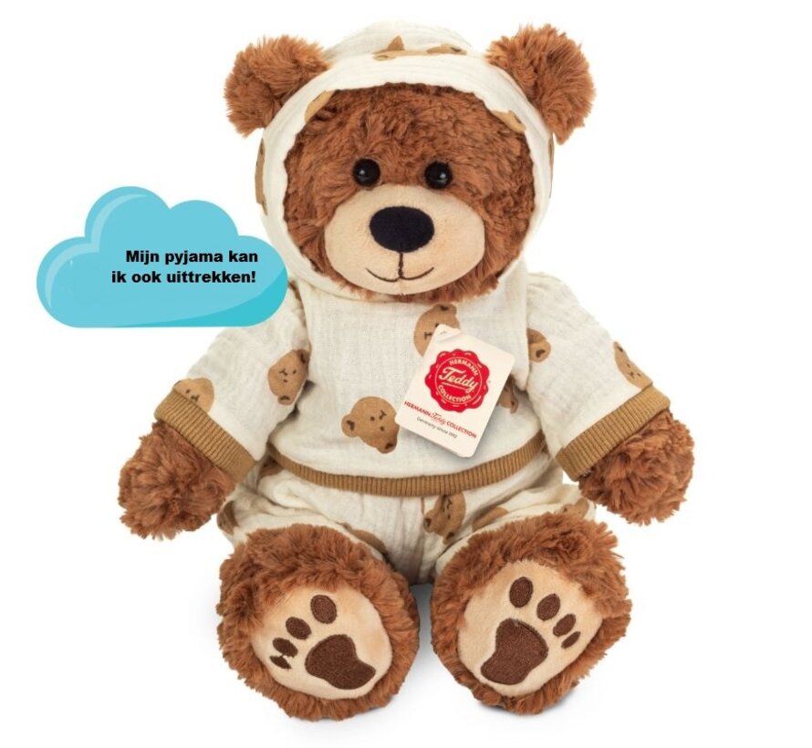 Knuffel Beer met Pyjama Leonie 30 cm