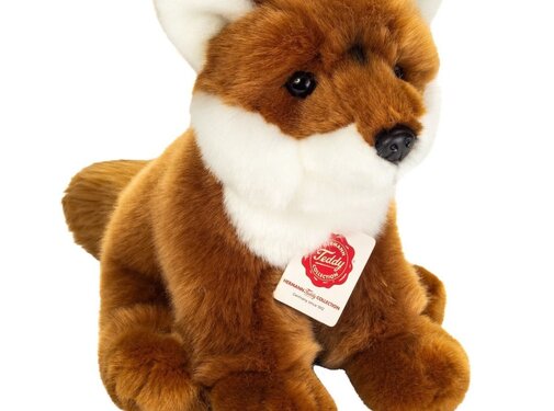 Hermann Teddy Knuffel Vos Zittend 25 cm