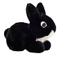 Knuffel Konijn Zittend Zwart 17 cm