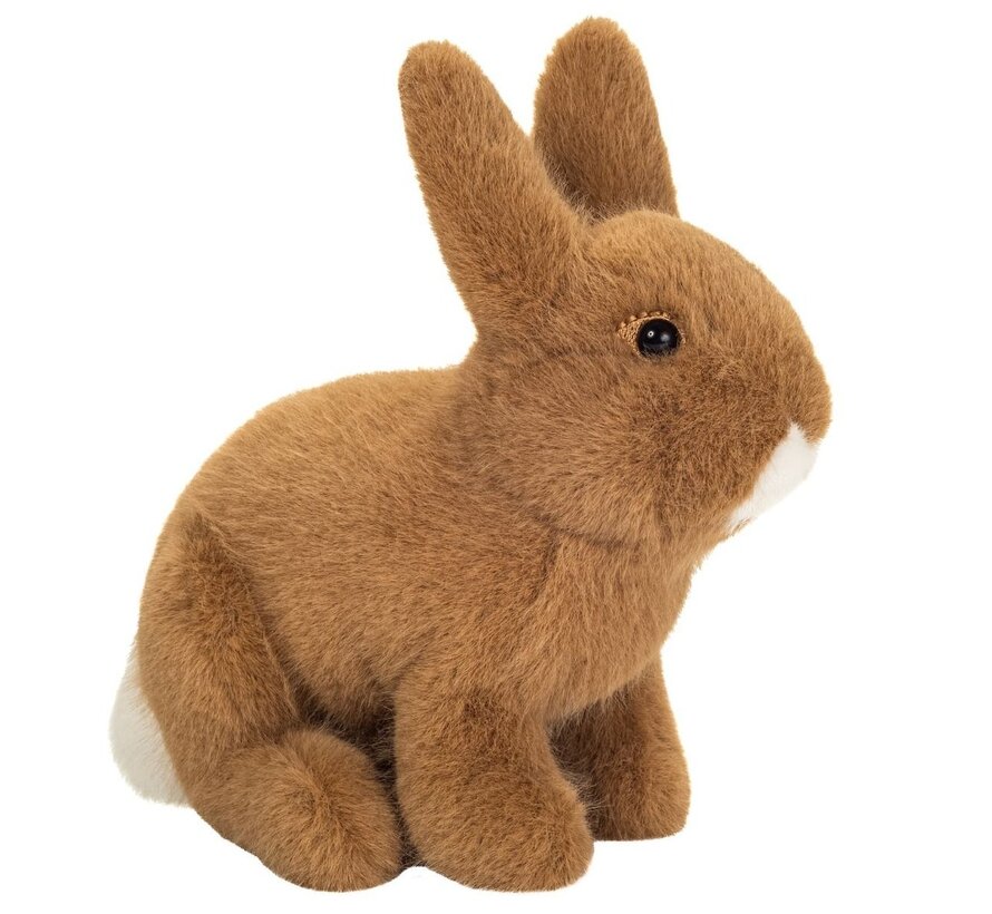 Knuffel Konijn Zittend Bruin 20 cm