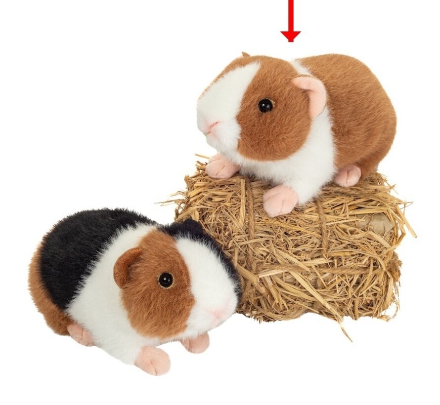 Knuffel Cavia Lichtbruin-Wit 19 cm