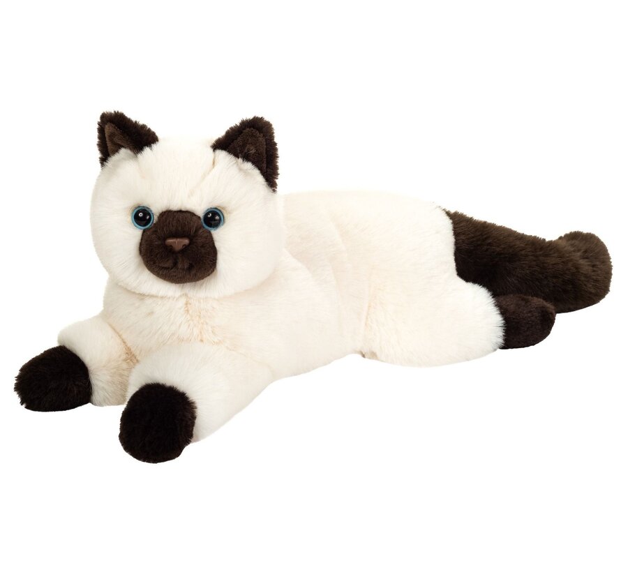Knuffel Birmese Kat Liggend 36 cm