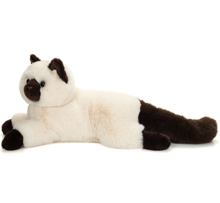 Knuffel Birmese Kat Liggend 36 cm