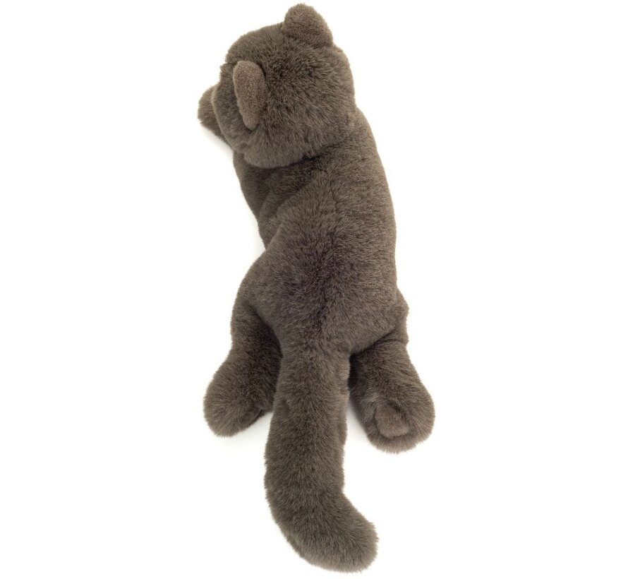 Knuffel Karthuizer Kat Liggend 36 cm