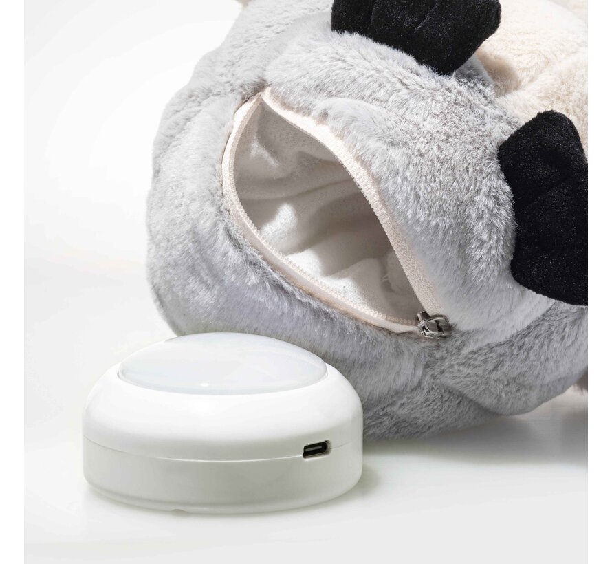 Knuffel Lio Penguin Grijs/White 22cm