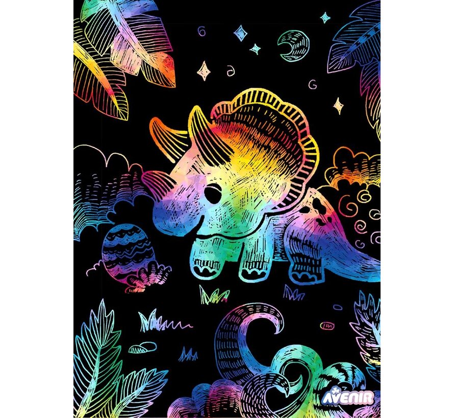 Kras met Sjablonen Dino's