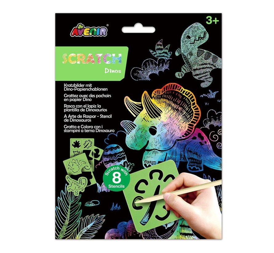 Kras met Sjablonen Dino's