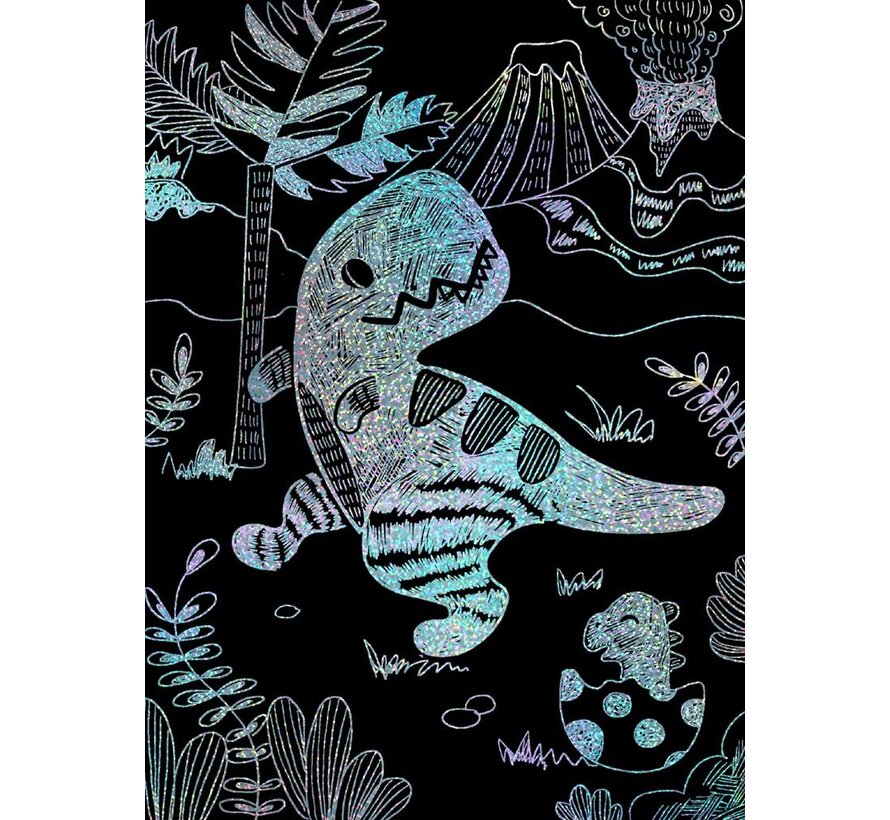 Kras met Sjablonen Dino's