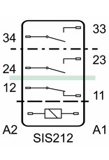 ELESTA relays SIS3 Series - SIS212 L38 with longer pins