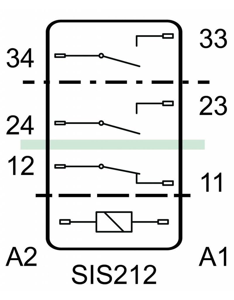 ELESTA relays SIS3 Series - SIS212 L38 with longer pins