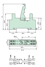 ELESTA relays DIN rail socket SRD-SGR2