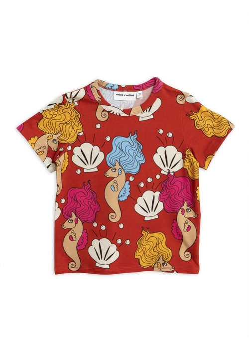 Mini Rodini Mini Rodini - Seahorse ss tee red  1-3 M / 56 - 62