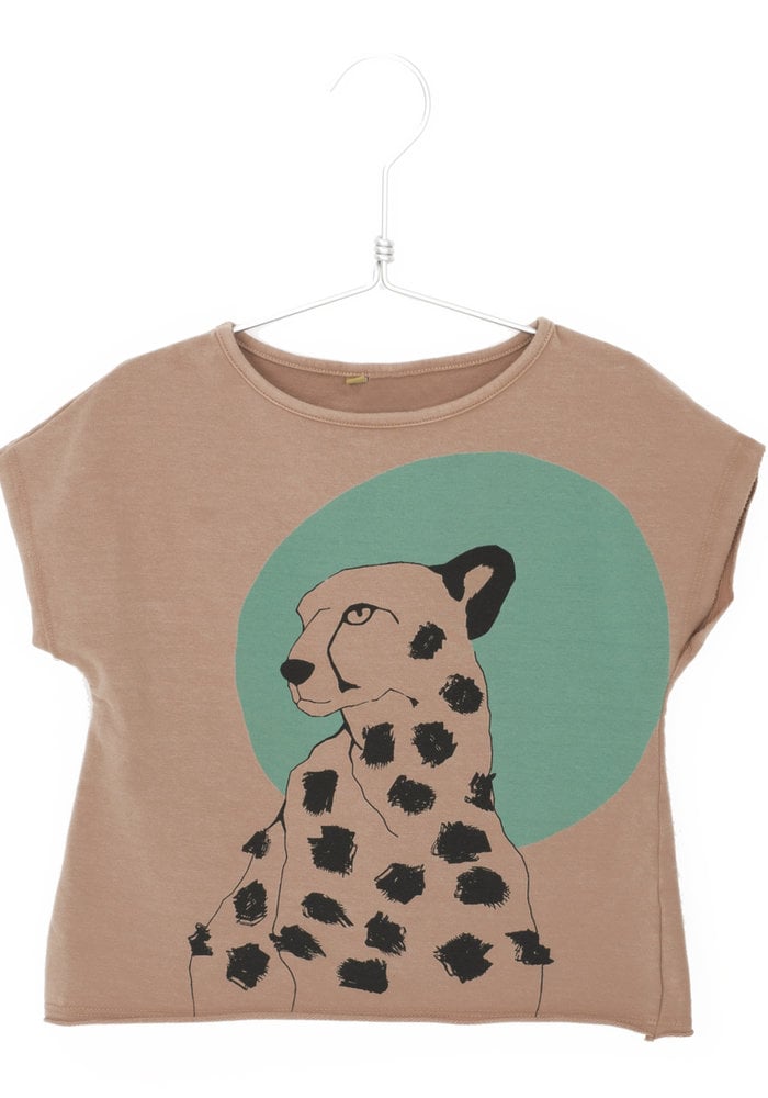 Lotiekids Crop Sweatshirt Cheetah Clay Pink | 01 - 02 Y