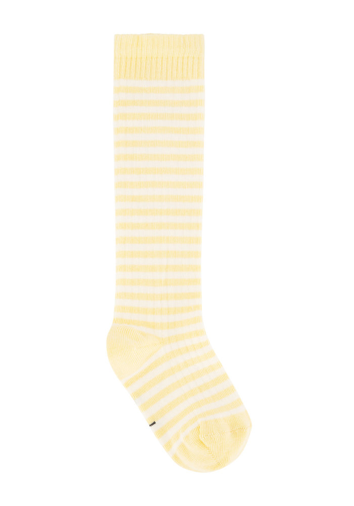 Gray Label Long Ribbed Socks Mellow Yellow / Cream