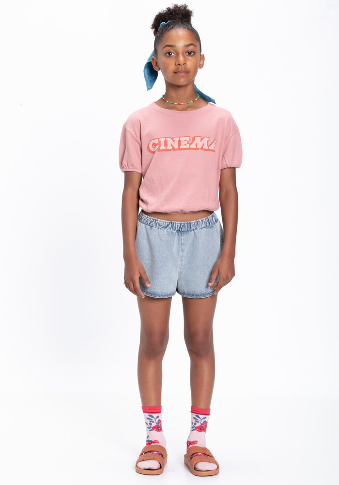 Piupiuchick Girl t'shirt ballon vintage pink w/ print