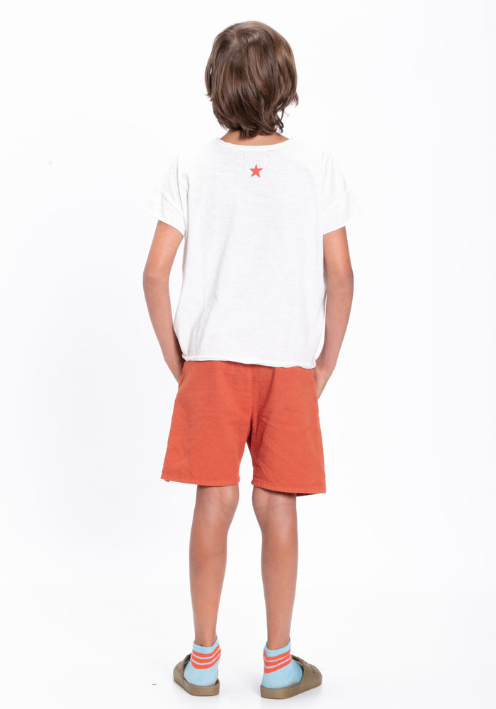 Piupiuchick T-shirt off white w/ multicolor print - 18 M