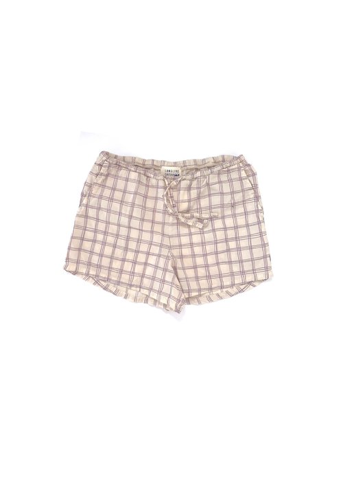 LONGLIVETHEQUEEN LONGLIVETHEQUEEN Shorts Purple Check | 02 Y