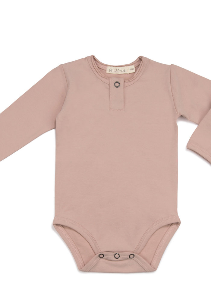 Phil&Phae Henley body l/s vintage blush | 3- 6 M