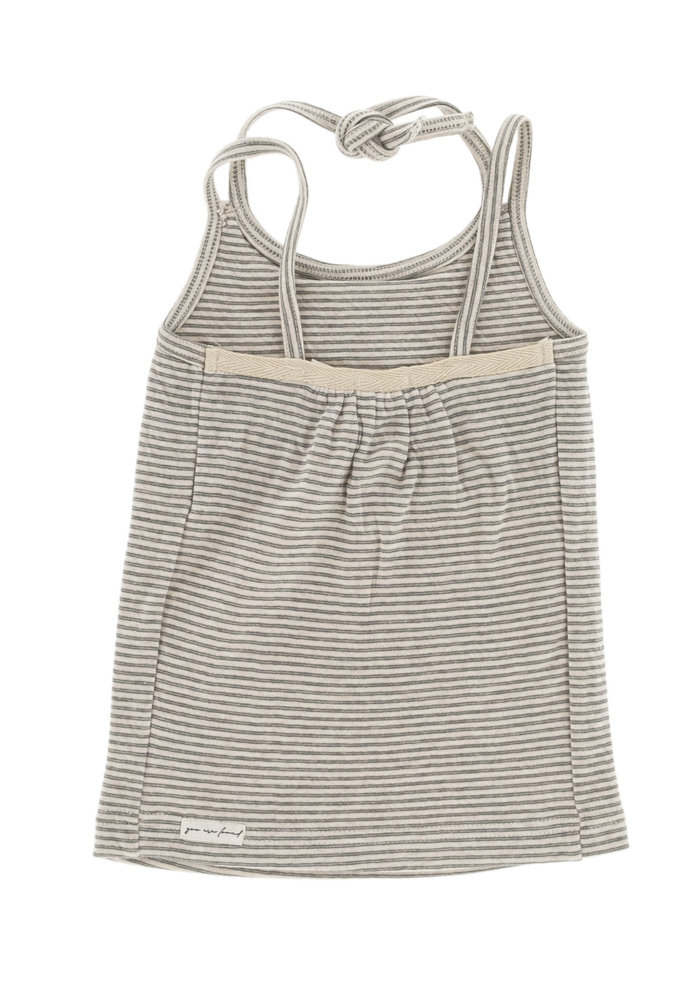 Riffle Dress grey/green stripe