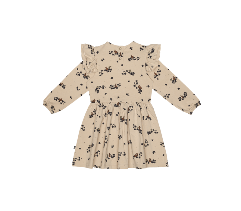 House of Jamie Girls Dress Oatmeal Forest