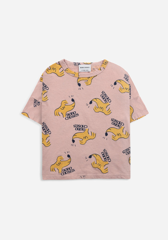 Bobo Choses  Sniffy Dog all over short sleeve T-shirt / 8-9 Y