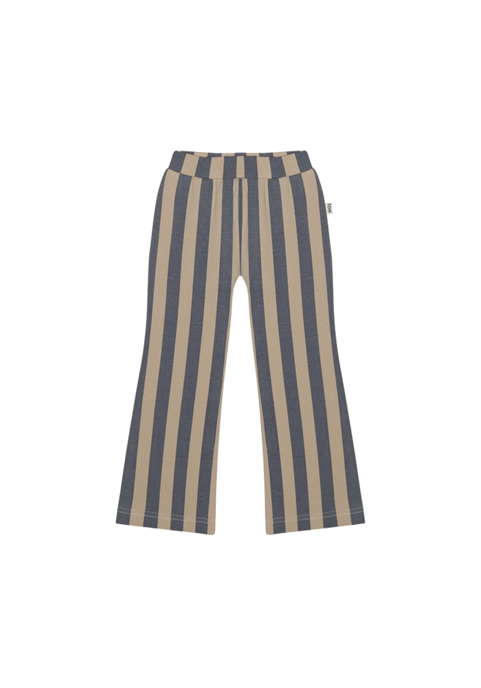 House of Jamie Flared Pants Blue & Sesame Stripes / 122 -128