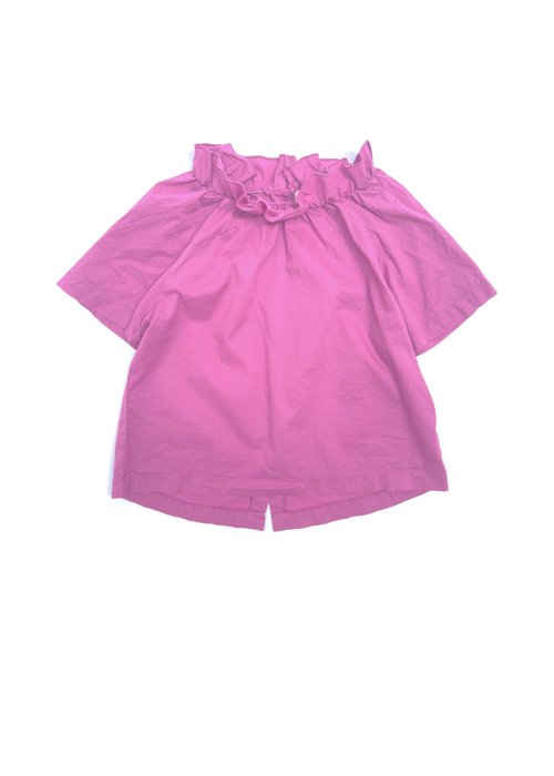LONGLIVETHEQUEEN Longlivethequeen wide blouse ruffles mexican rose