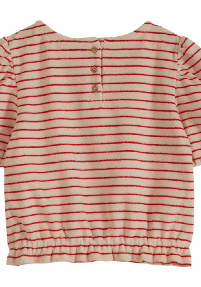 Emile et Ida Red Striped Terry Sweatshirt